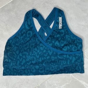 Gymshark Adapt Animal Print "Teal" Bra